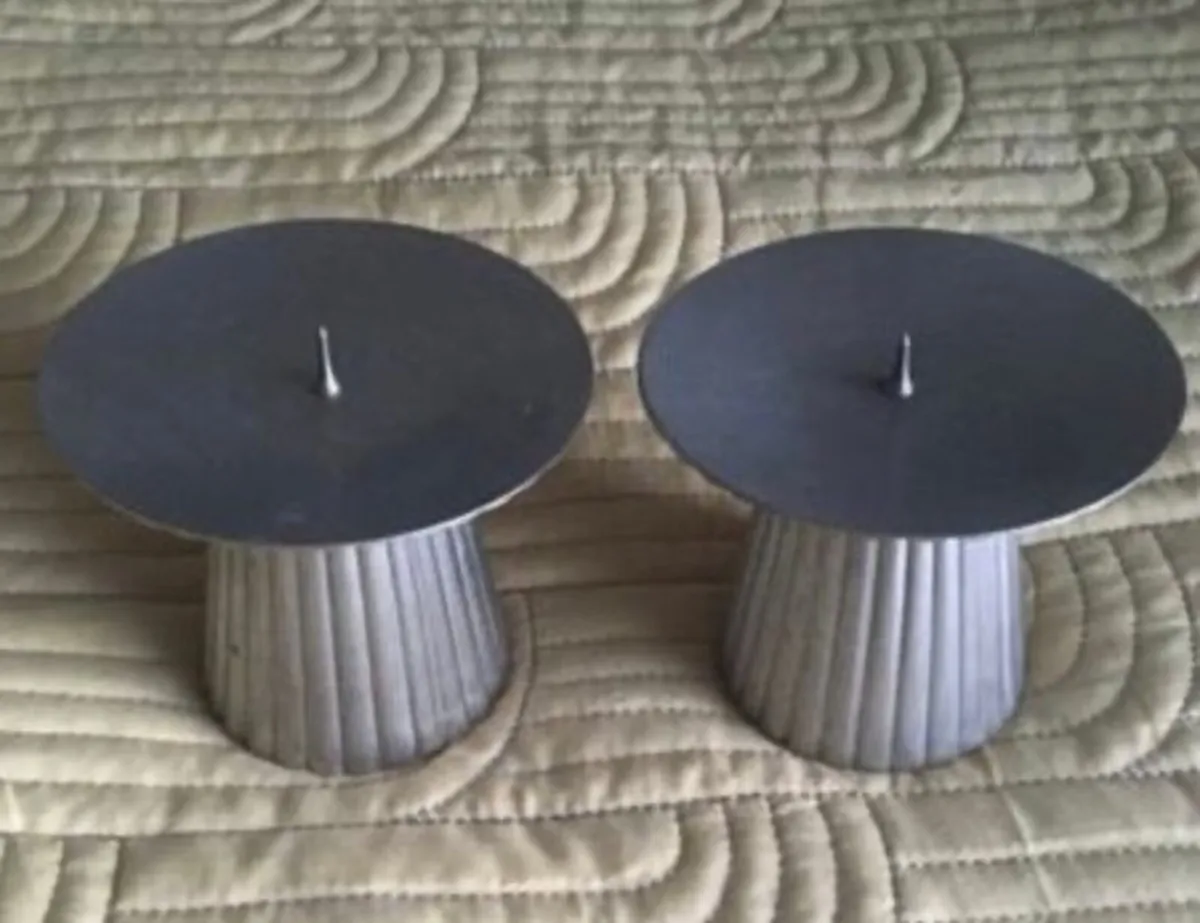 Fluted Pillar Candle Holder - Image 1