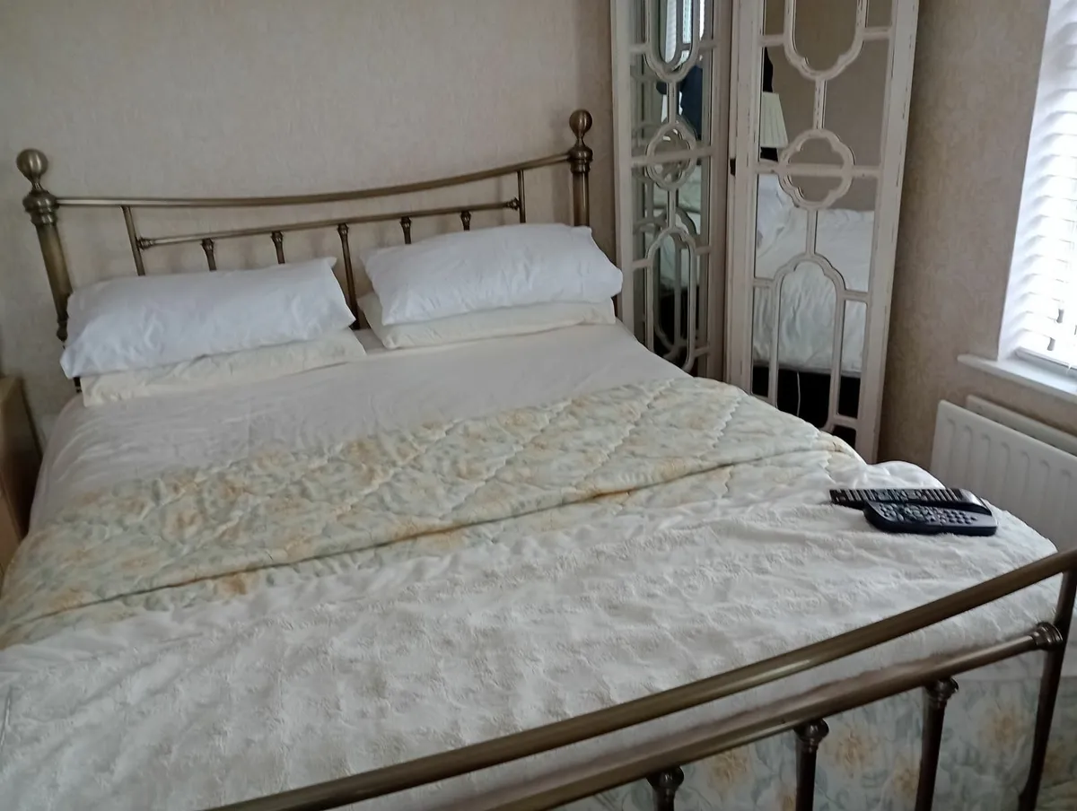 Brass style king size bed - Image 3