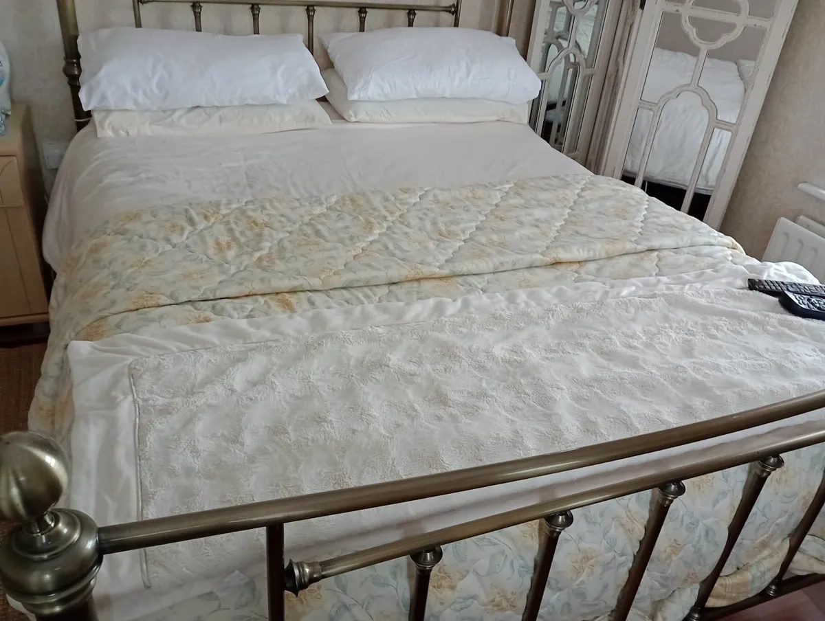 Brass style king size bed - Image 4