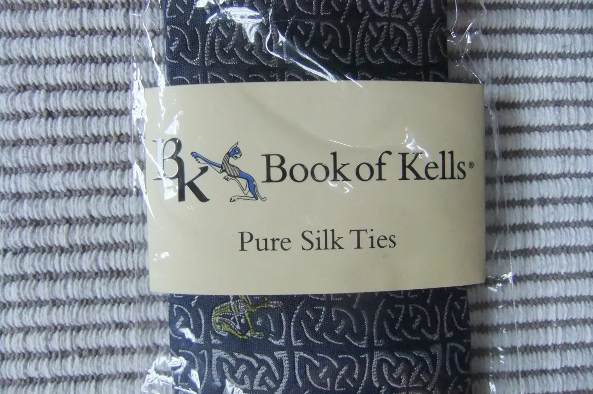 Book Of Kells Silk Tie. Traditional Crafts.  New - Image 2