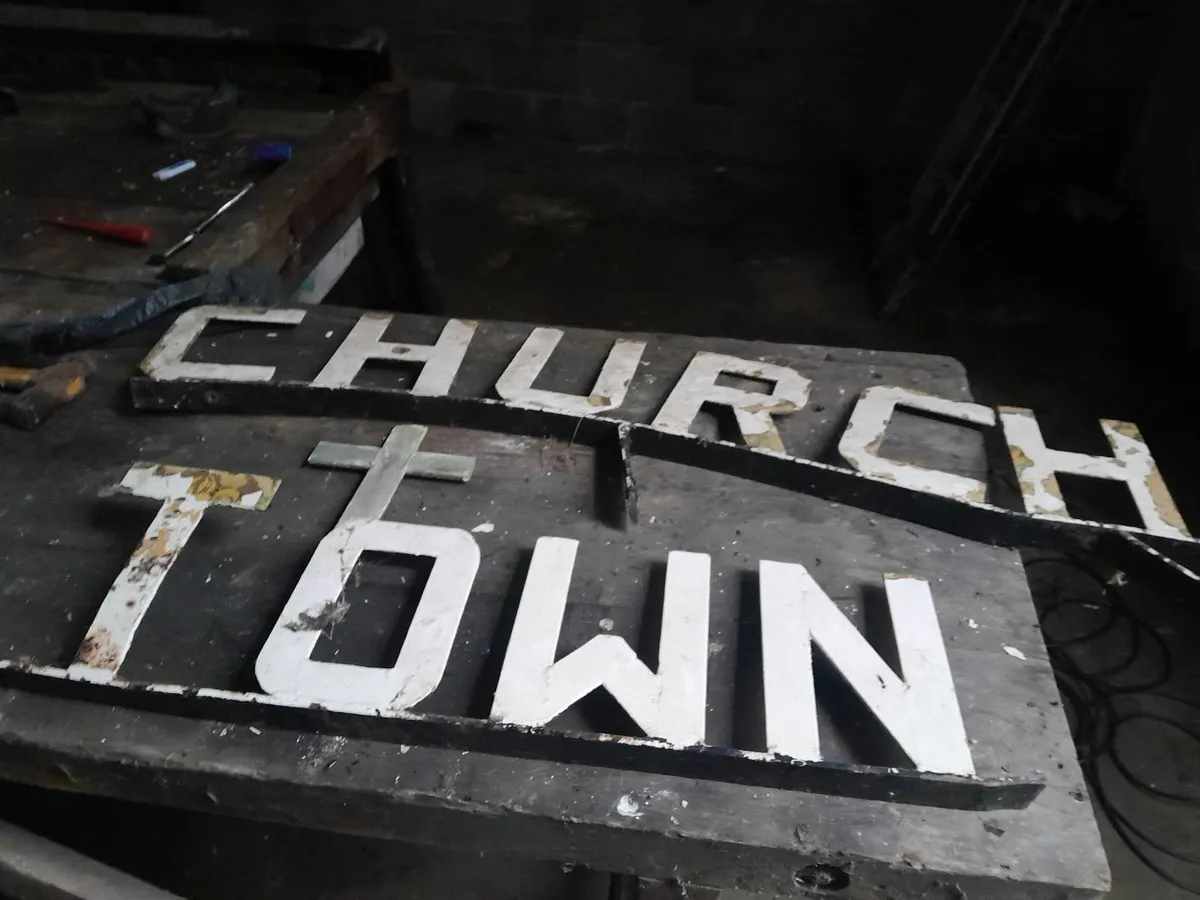 Salvaged  steel letters - Image 1
