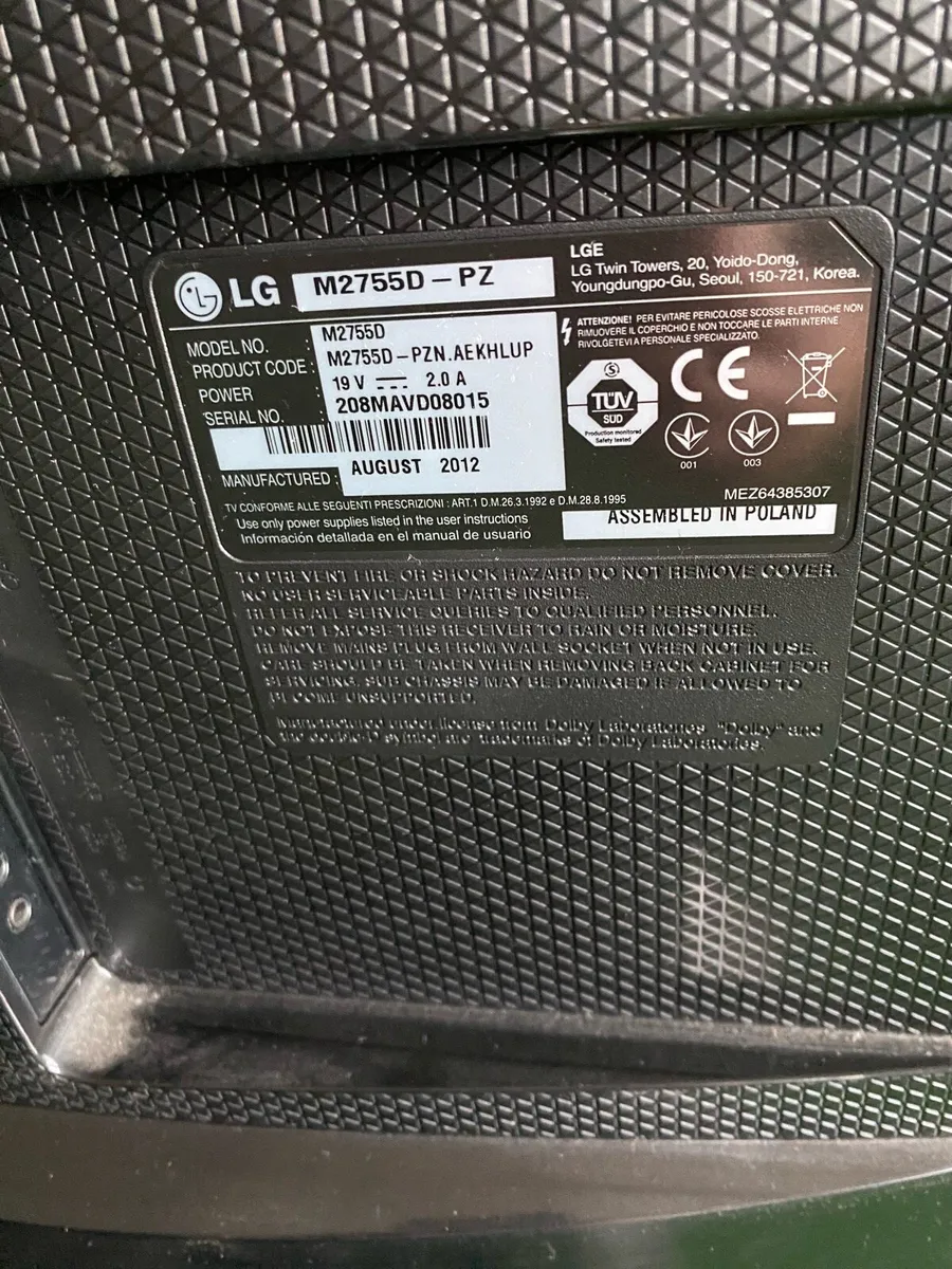 LG 27’ TV with Remote - Image 3