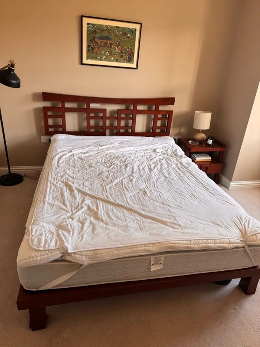 King bed and side table - Image 1