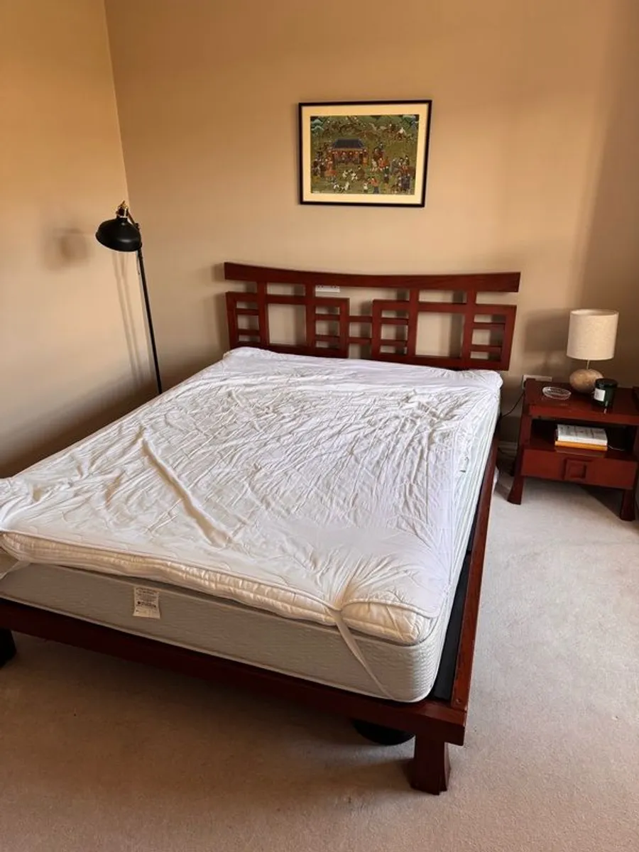 King bed and side table - Image 2