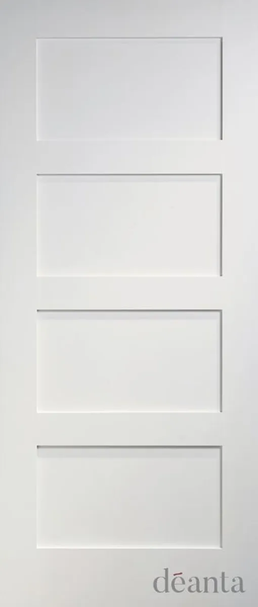 Primed White 4 panel door - Image 2