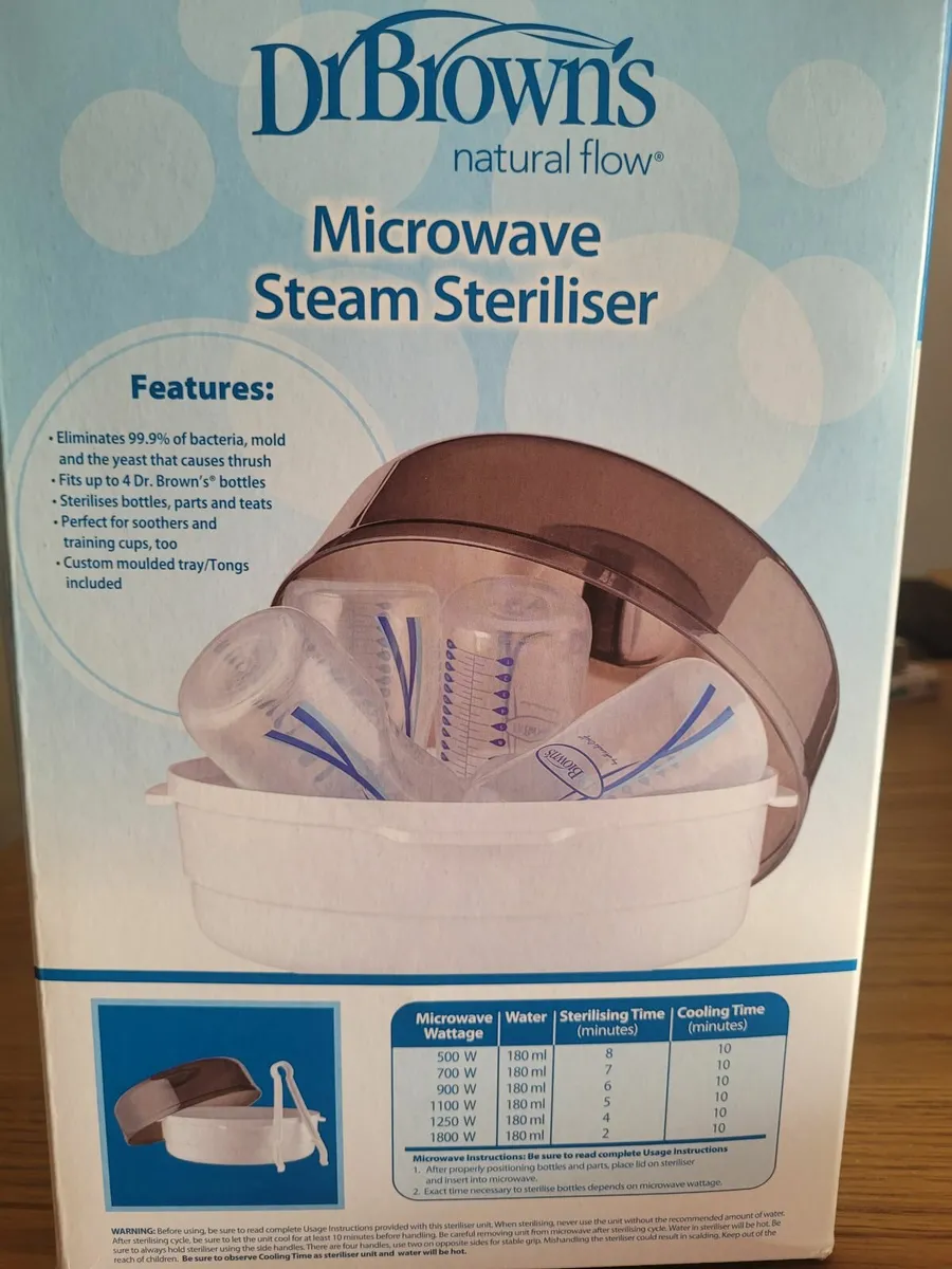 Dr Brown bottles and steriliser - Image 3