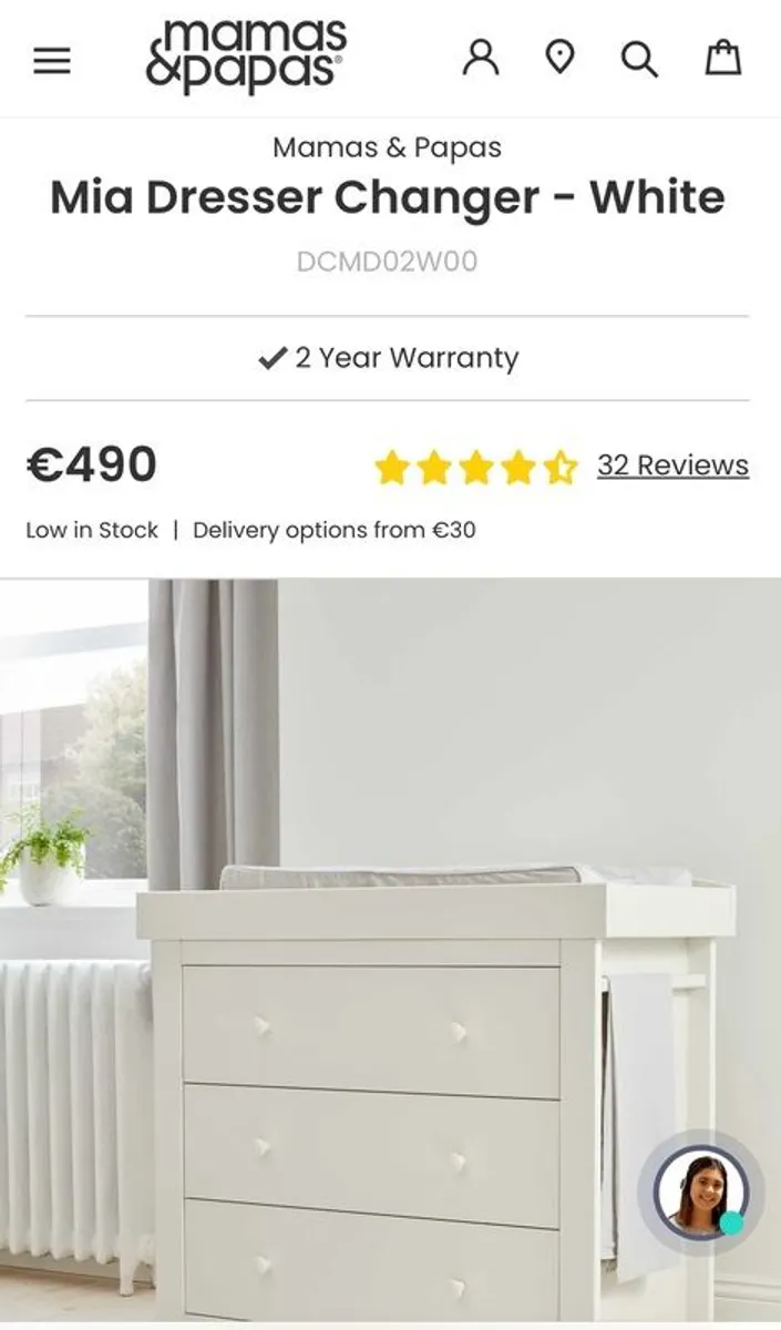 Mamas & Papas changing table - Image 3