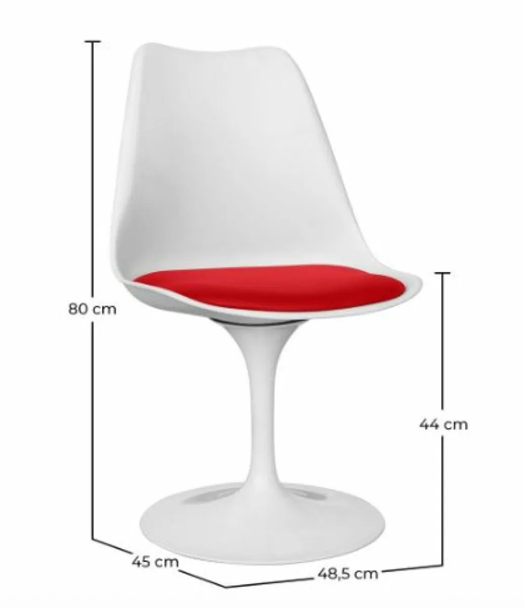Modern Dining Chairs x4 - Iconic Tulip Style - Image 2