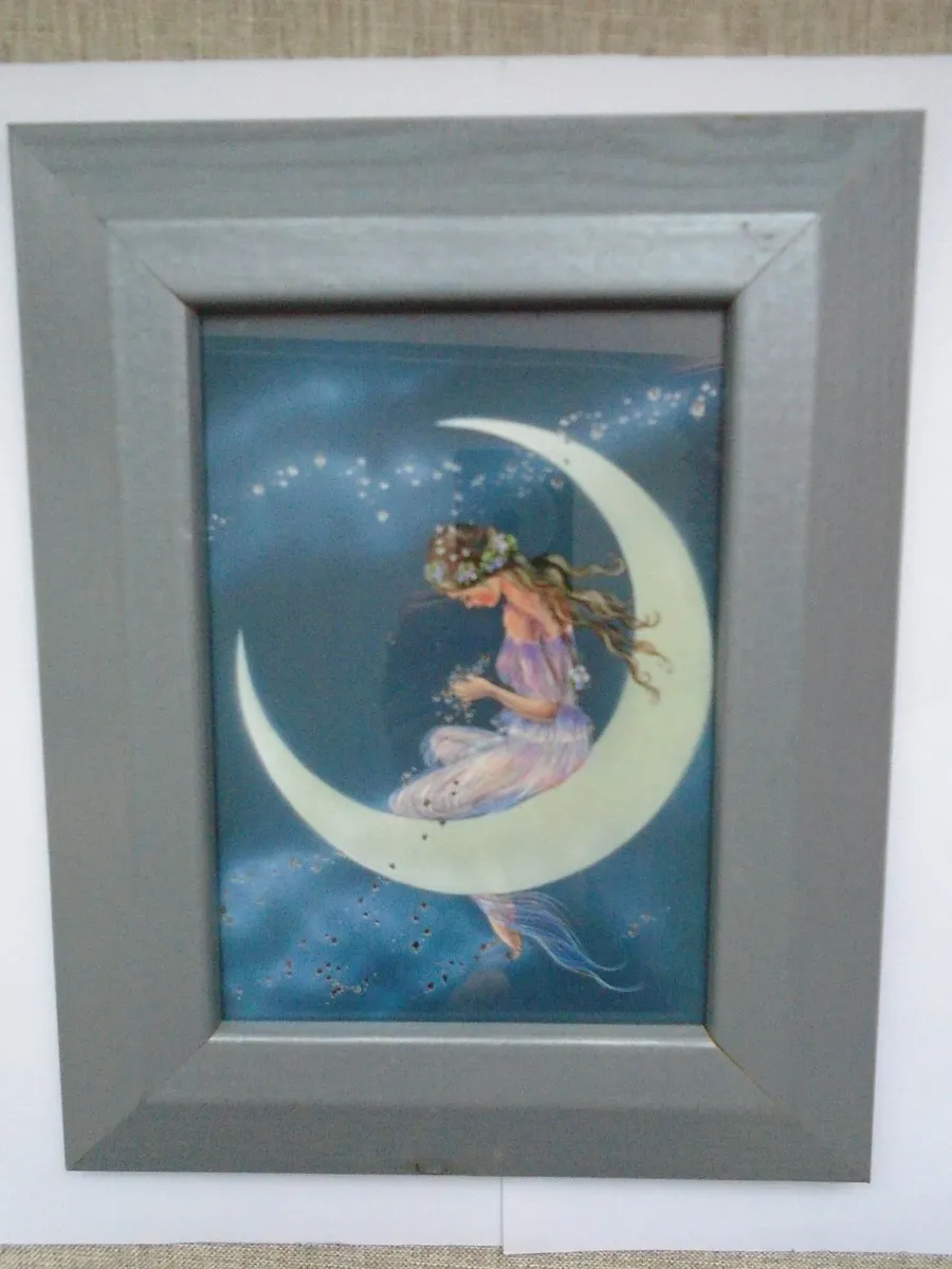Fairy on the Moon picture, Home decor.Gift - Image 3