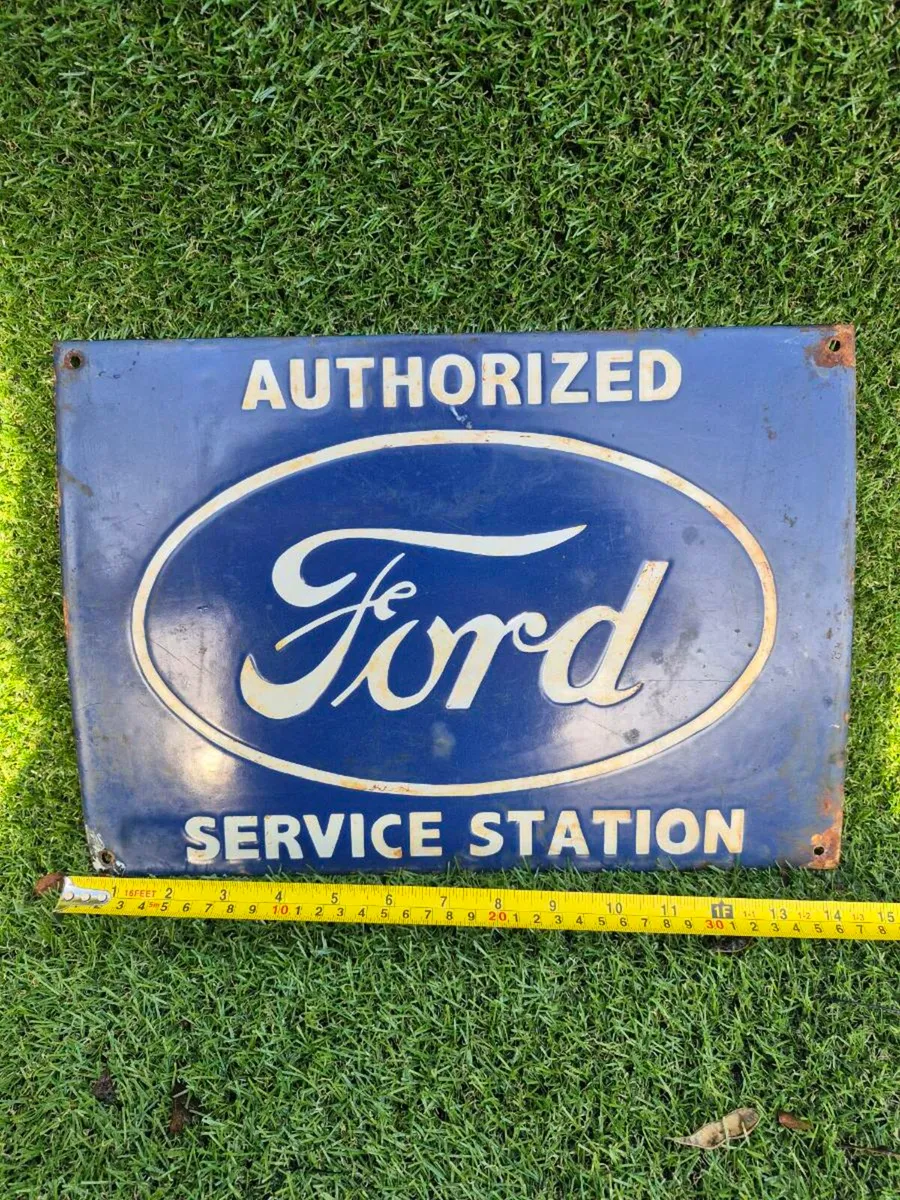 Enamel ford metal sign - Image 1