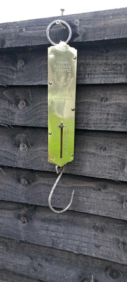 Old brass  slatter  weighing  schales - Image 1