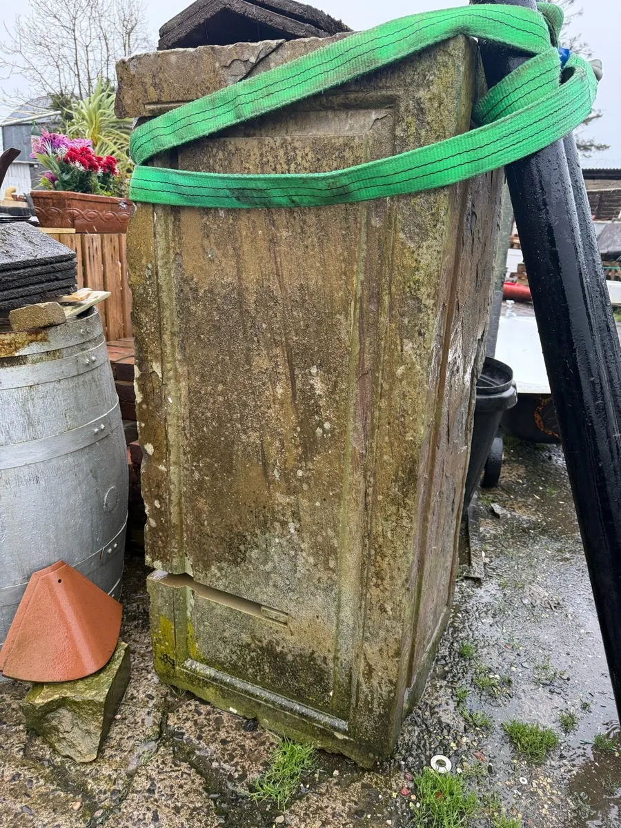 Old sandstone church post. - Image 1