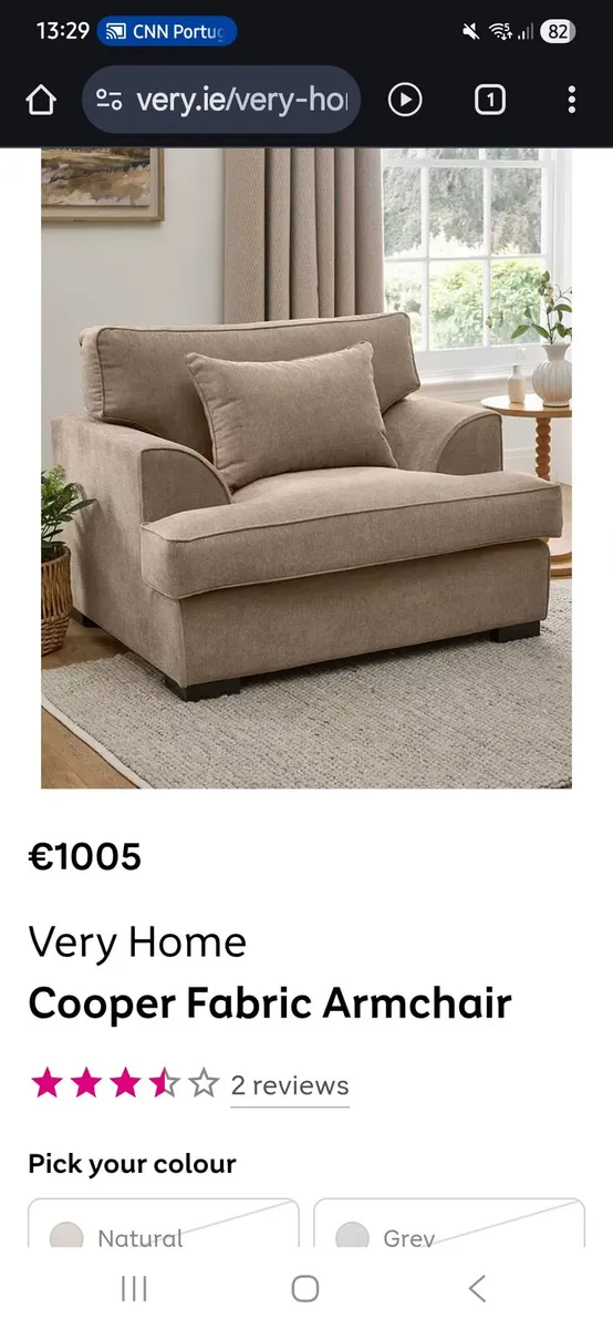 Cooper Fabric Armchair - Image 4