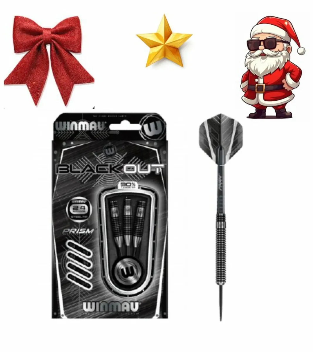 Winmau Black Out 90% Tungsten Darts 24g