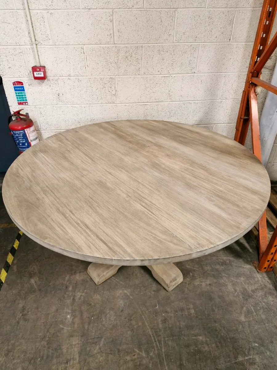 Dining table (solid mahogany - Image 1