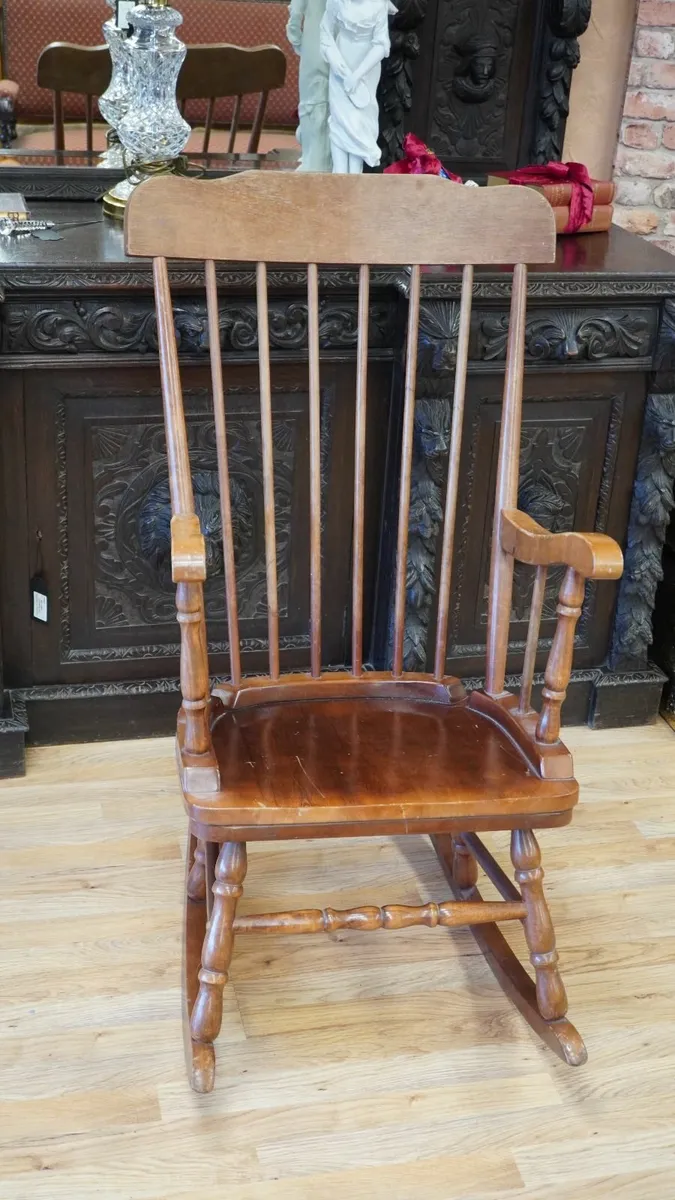 Traditional Spindle-Back Rocking Chair - Image 3
