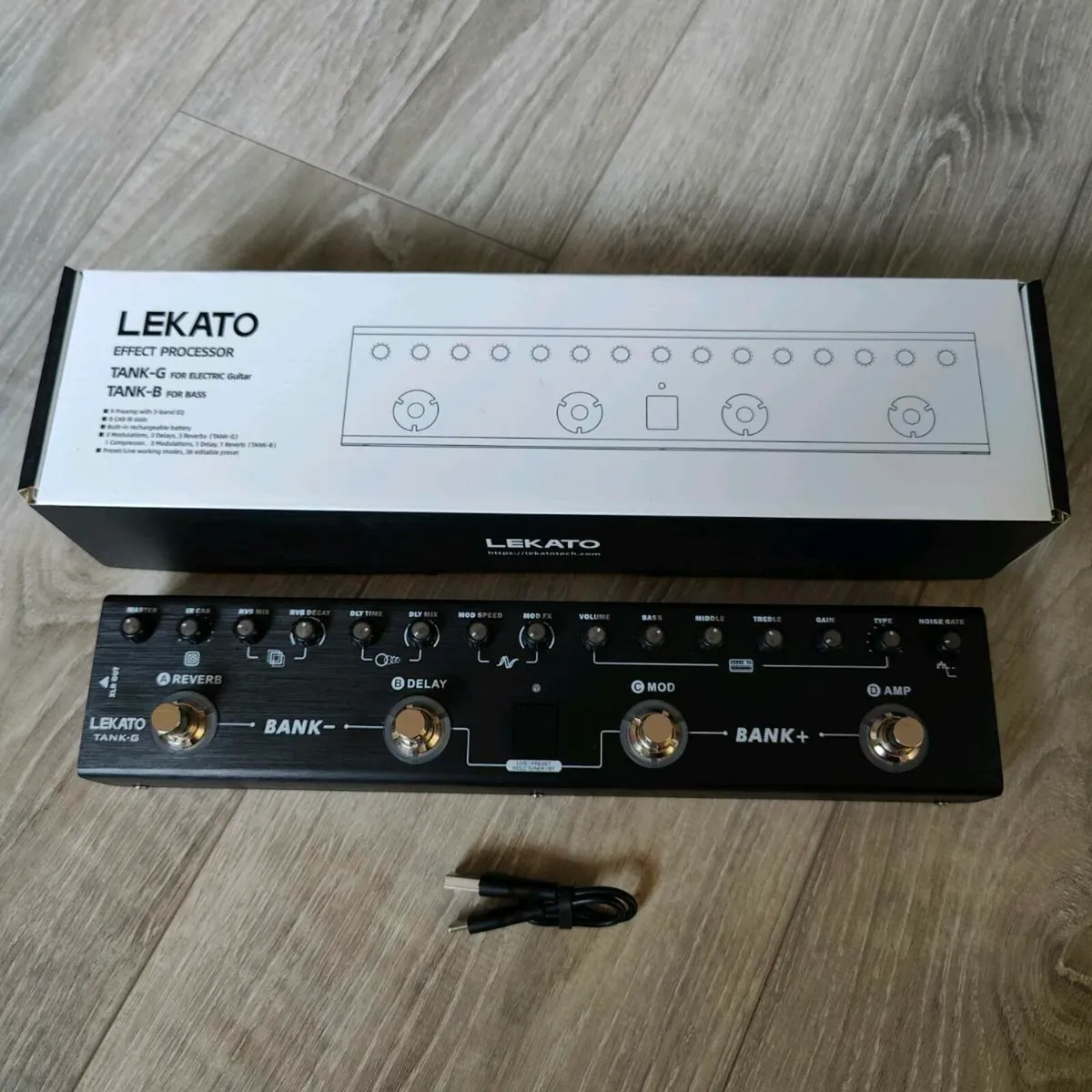 LEKATO Tank-G Multi Effects Guitar Pedal 36 Preset - Image 1