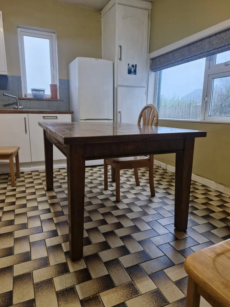 Beautiful  Hardwood  Kitchen Dining Table - Image 2