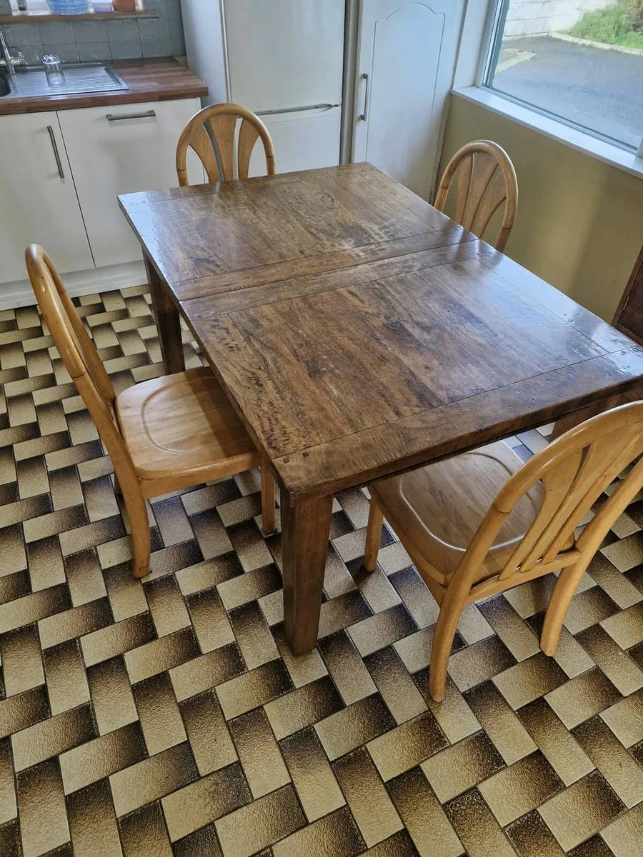 Beautiful  Hardwood  Kitchen Dining Table - Image 3