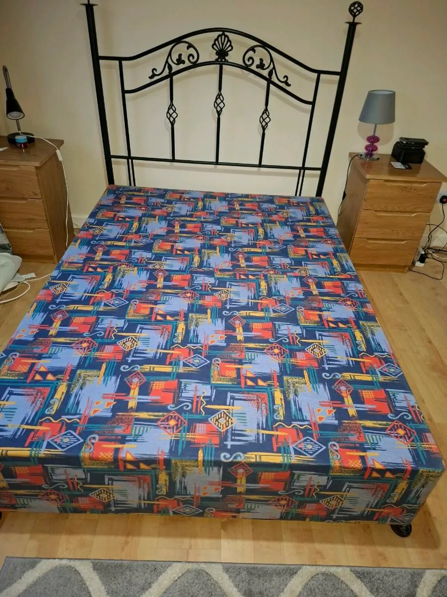 Bed base and headboard