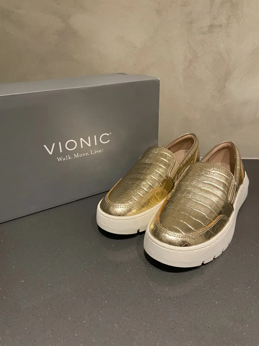 Vionic Womens Gold Shoes Size UK 4.5 - Image 1
