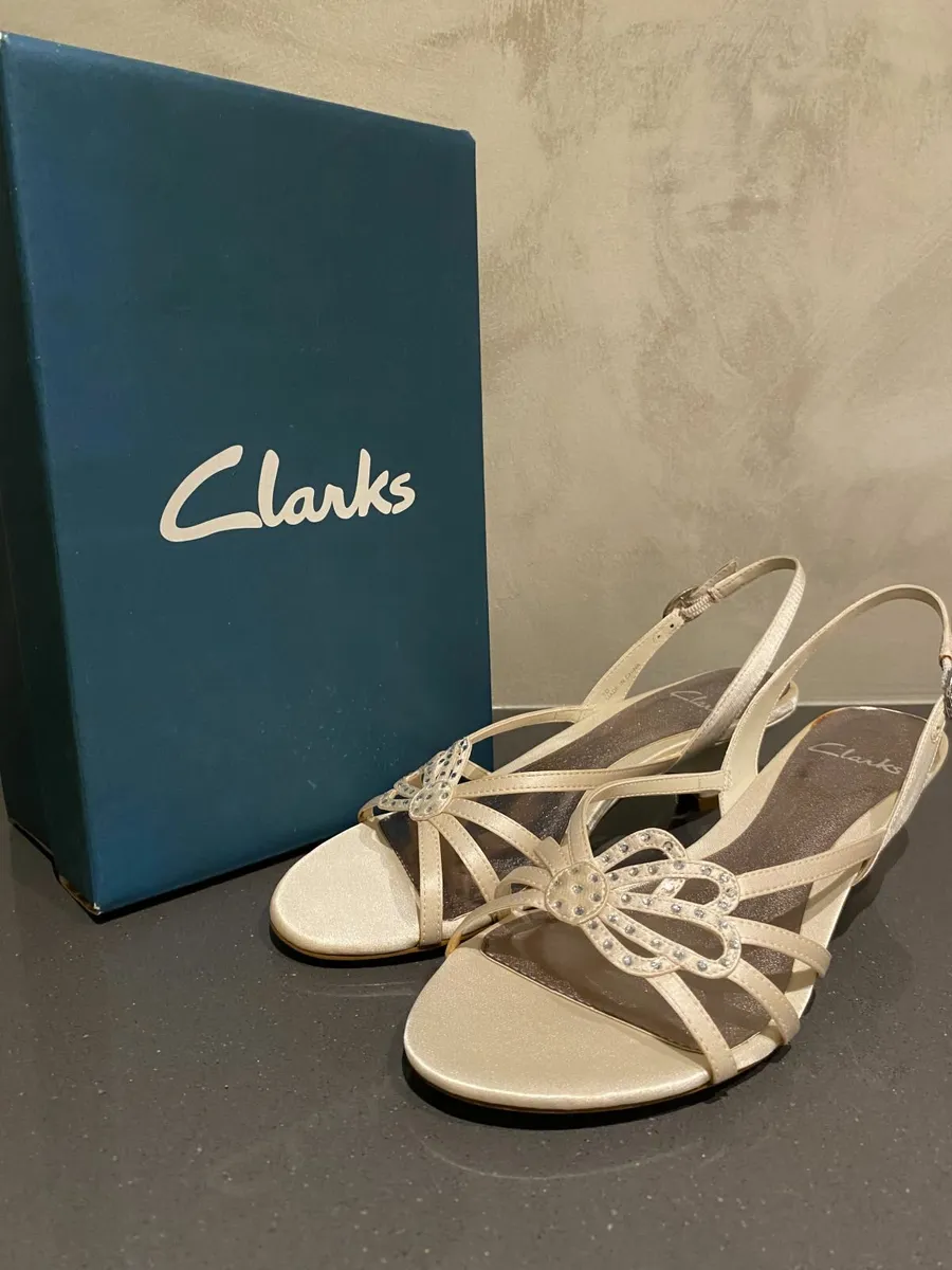 Clark Ladies Beige High Heels - Image 1