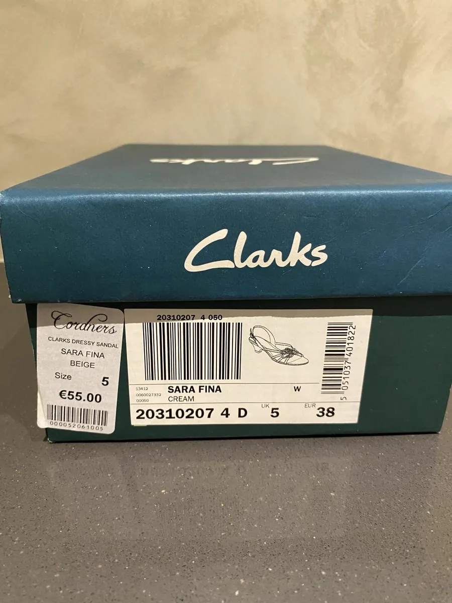 Clark Ladies Beige High Heels - Image 3