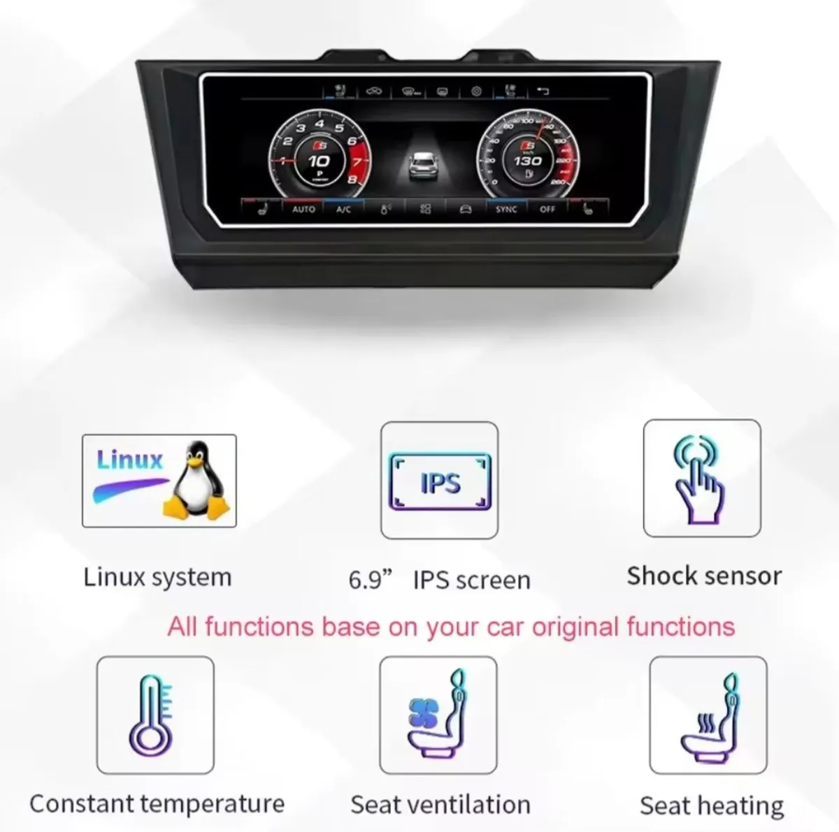 VW Passat 2018-2022 LCD climate control panel - Image 2