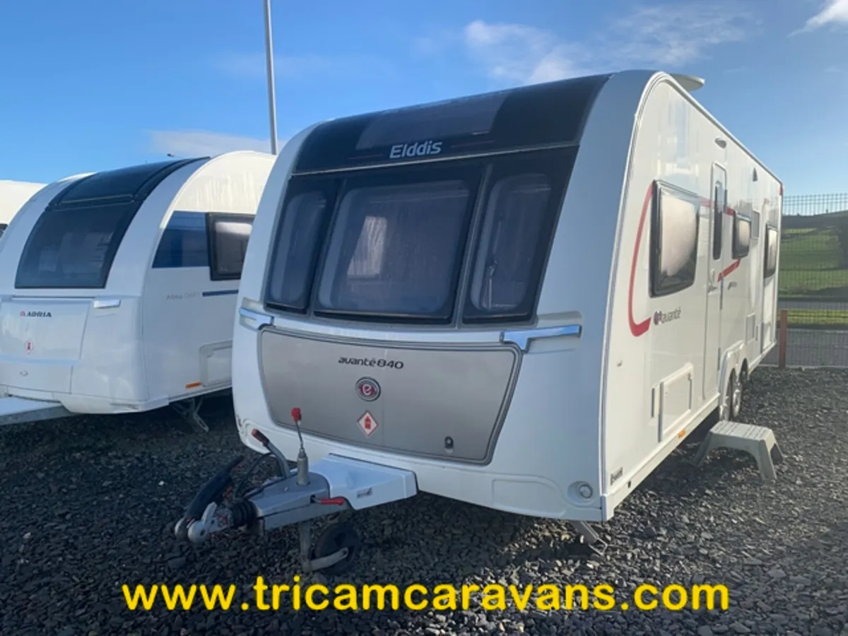 2018 Elddis Avante 840/6 8' Twin Axle, Fixed Bed - Image 1