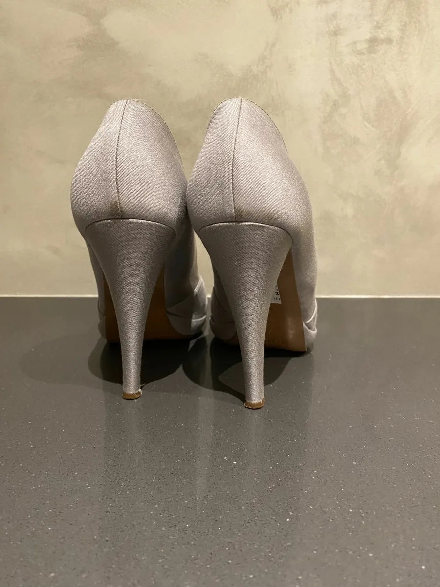 Silver Hobbs High Heels Size 6 - Image 3