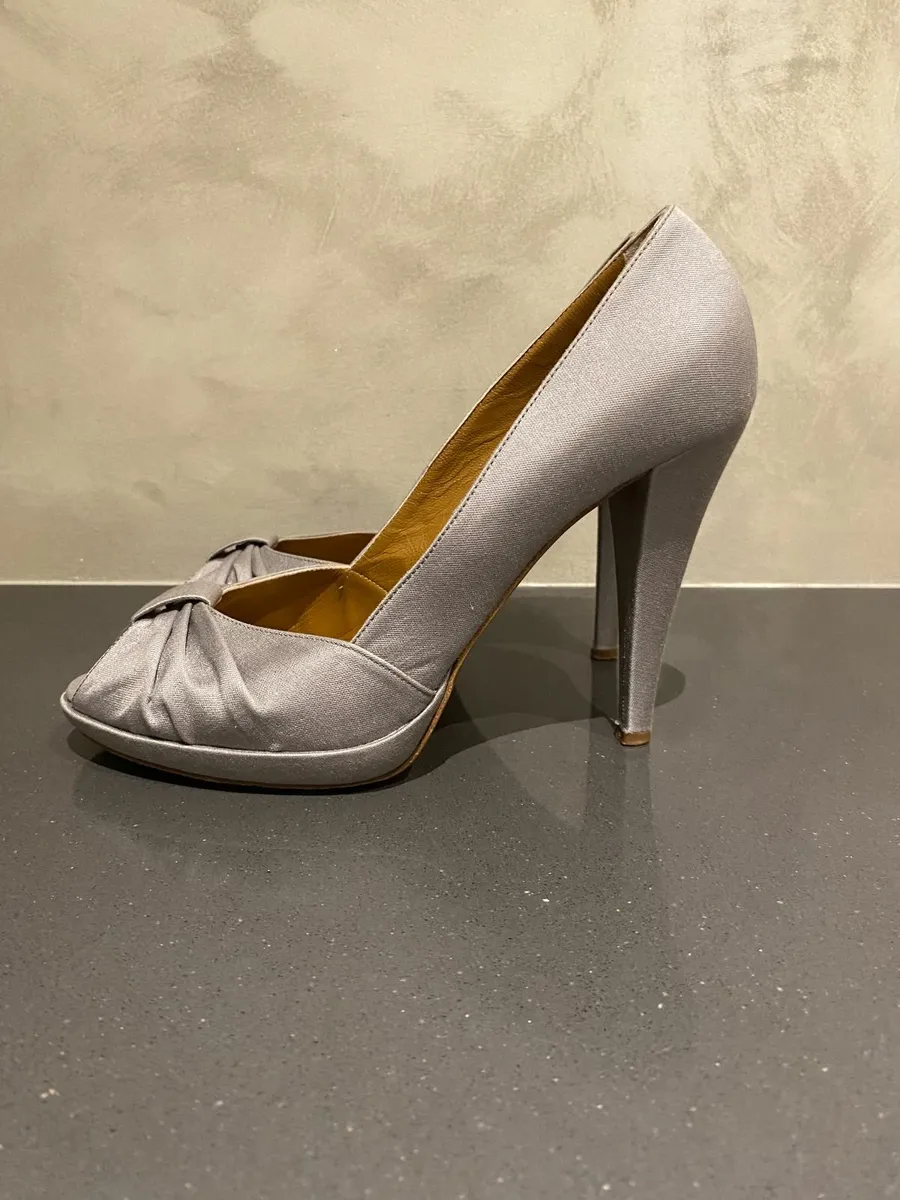 Silver Hobbs High Heels Size 6 - Image 4