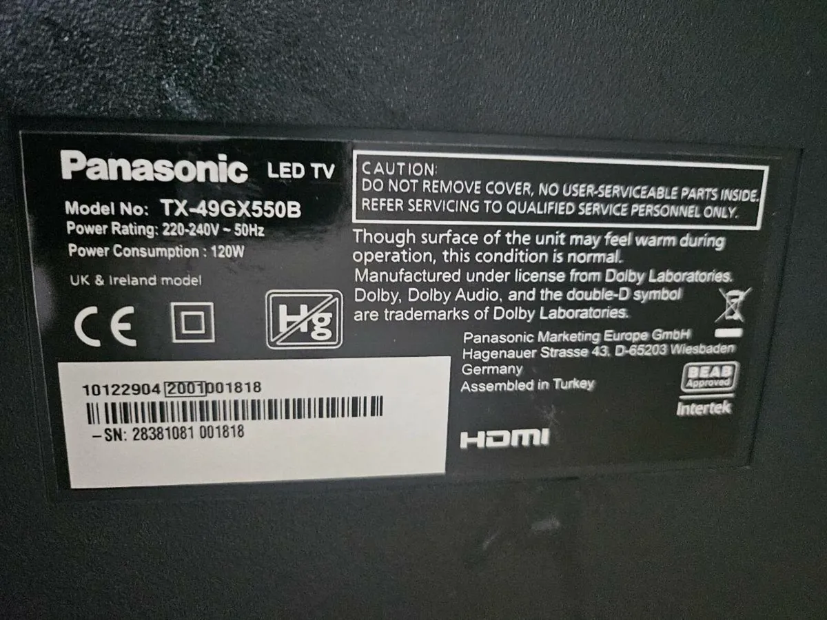 49inch Panasonic smart TV - Image 4