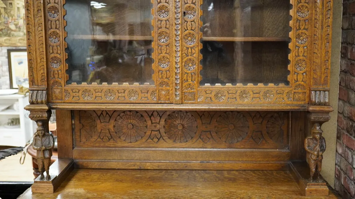 Monumental Carved  Buffet Cabinet - Image 4