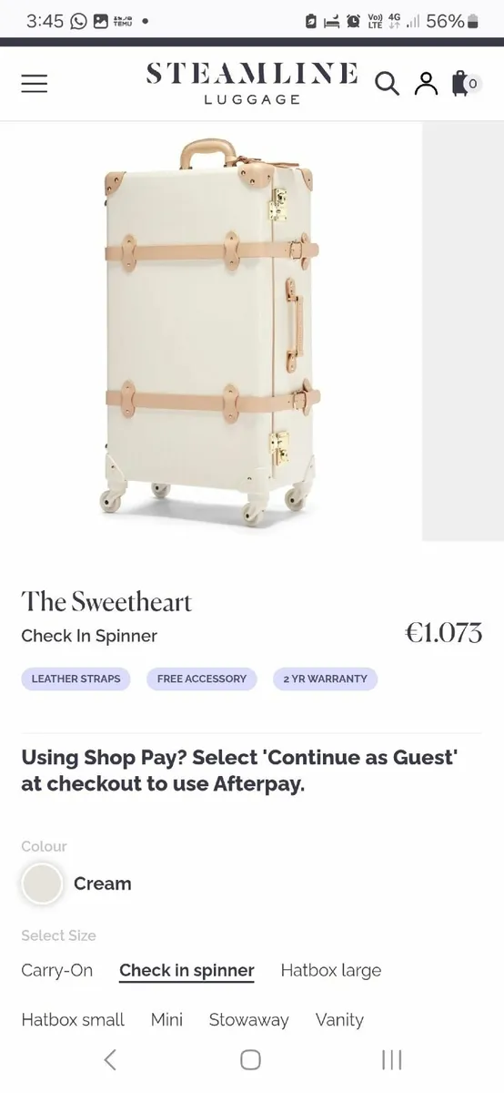 Steamline Stowaway Suitcase (The Sweetheart) - Image 2