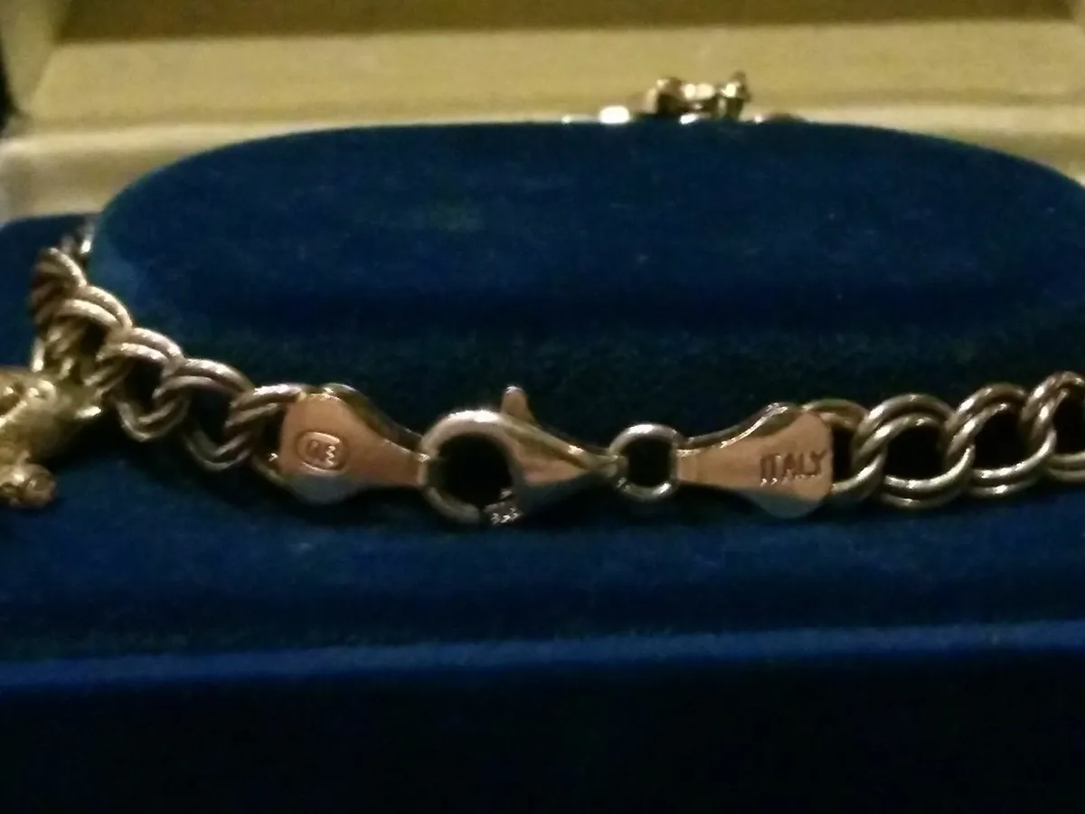 Vintage 925 Silver Charm Bracelet - Image 4