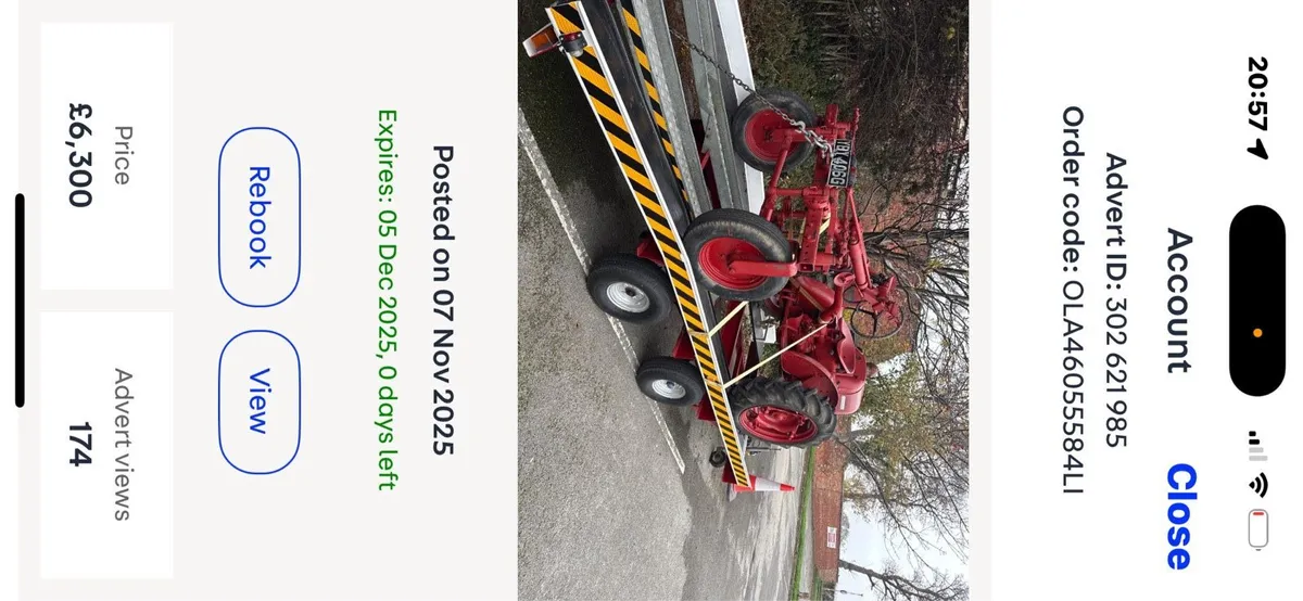 Tractor David Brown 2D tractor with trailer. - Image 1