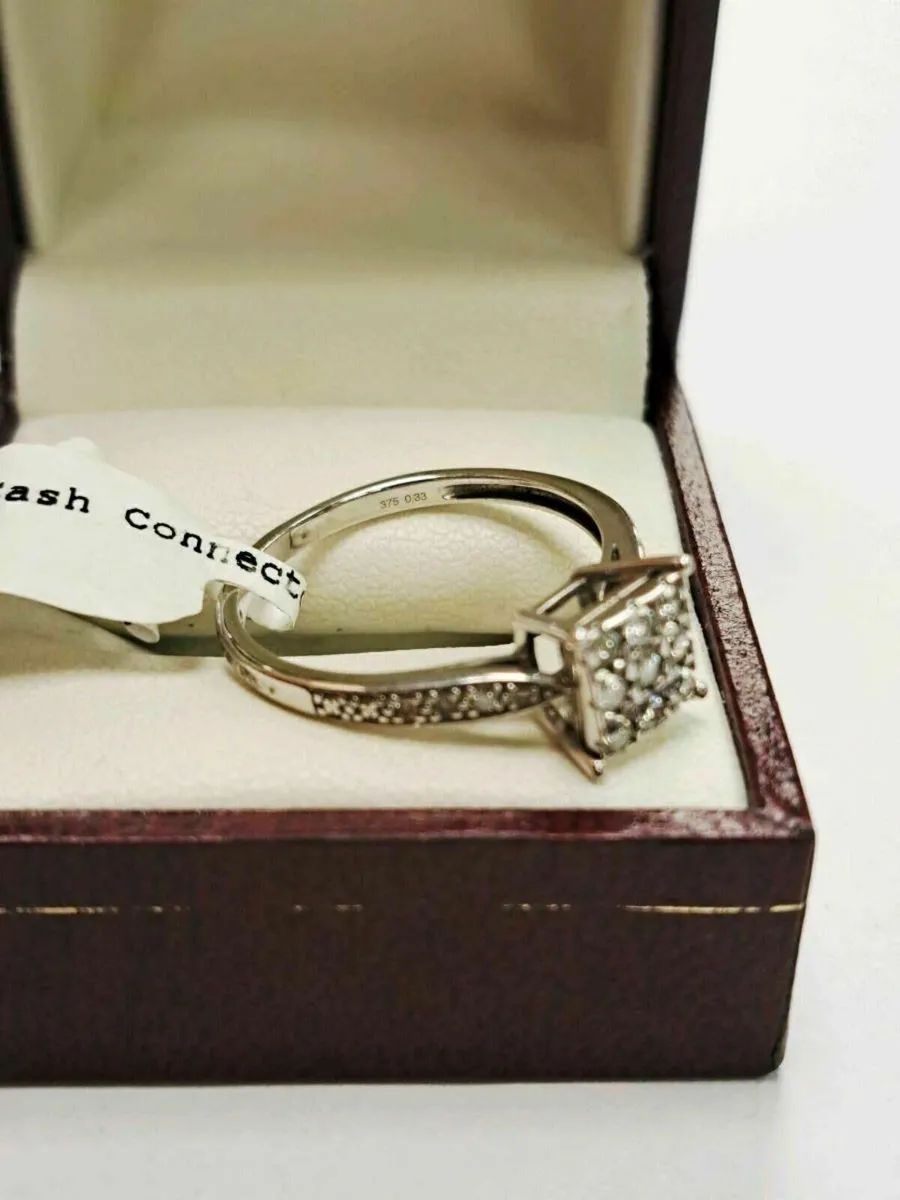 9K White Gold Diamond Ring 9CT - Image 3