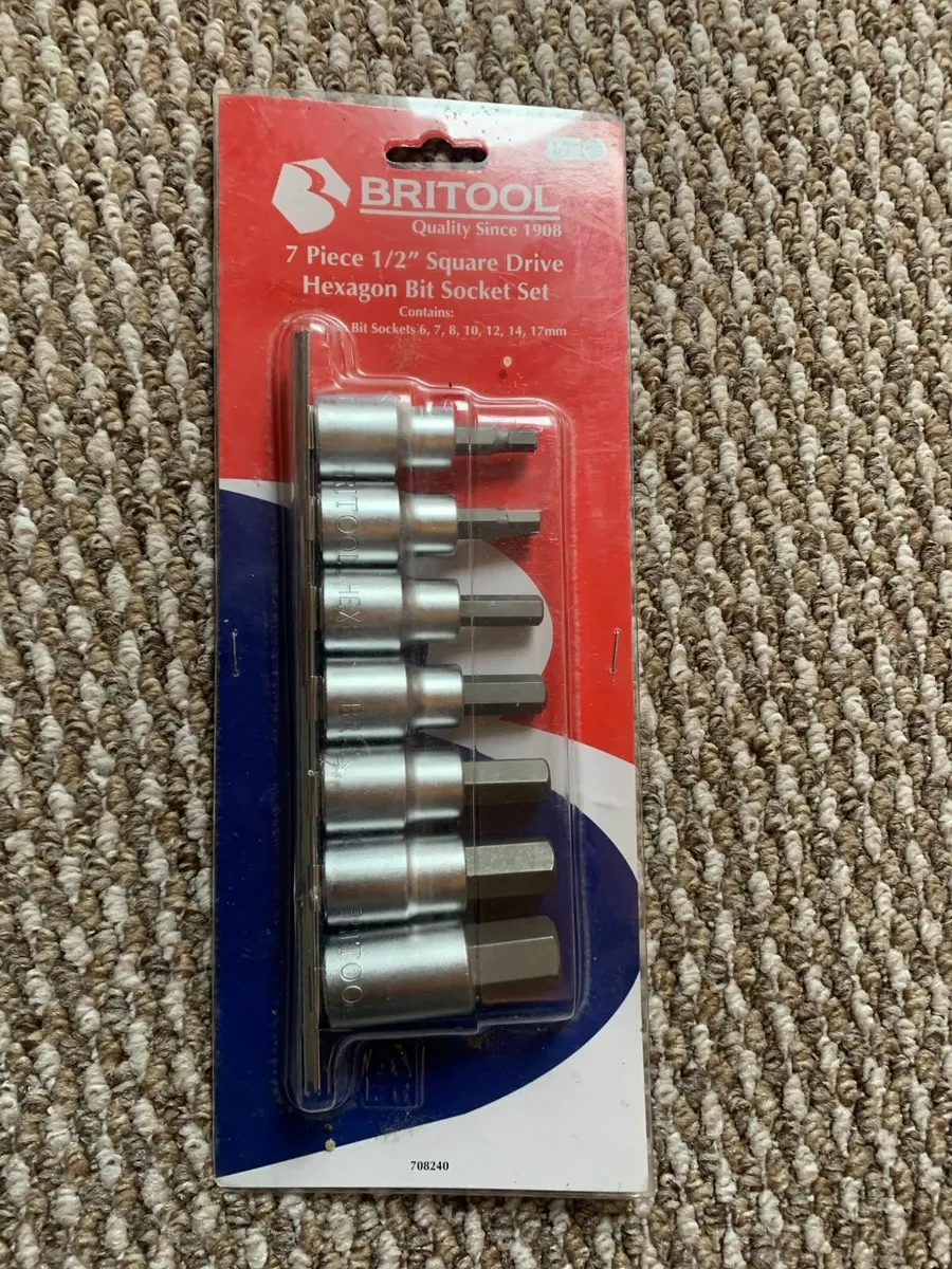 Britool 7 Piece 1/2" Drive Hexagon Bit Socket set - Image 1
