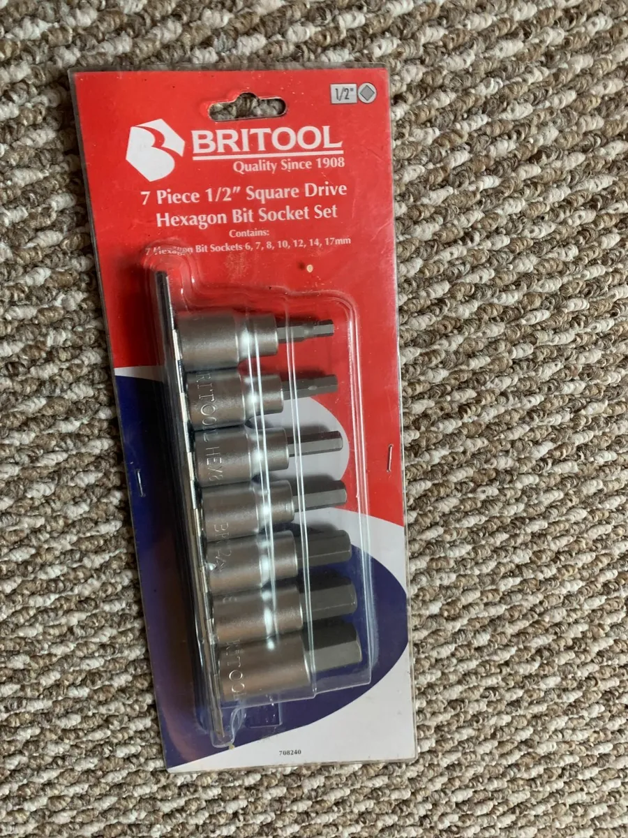 Britool 7 Piece 1/2" Drive Hexagon Bit Socket set - Image 2