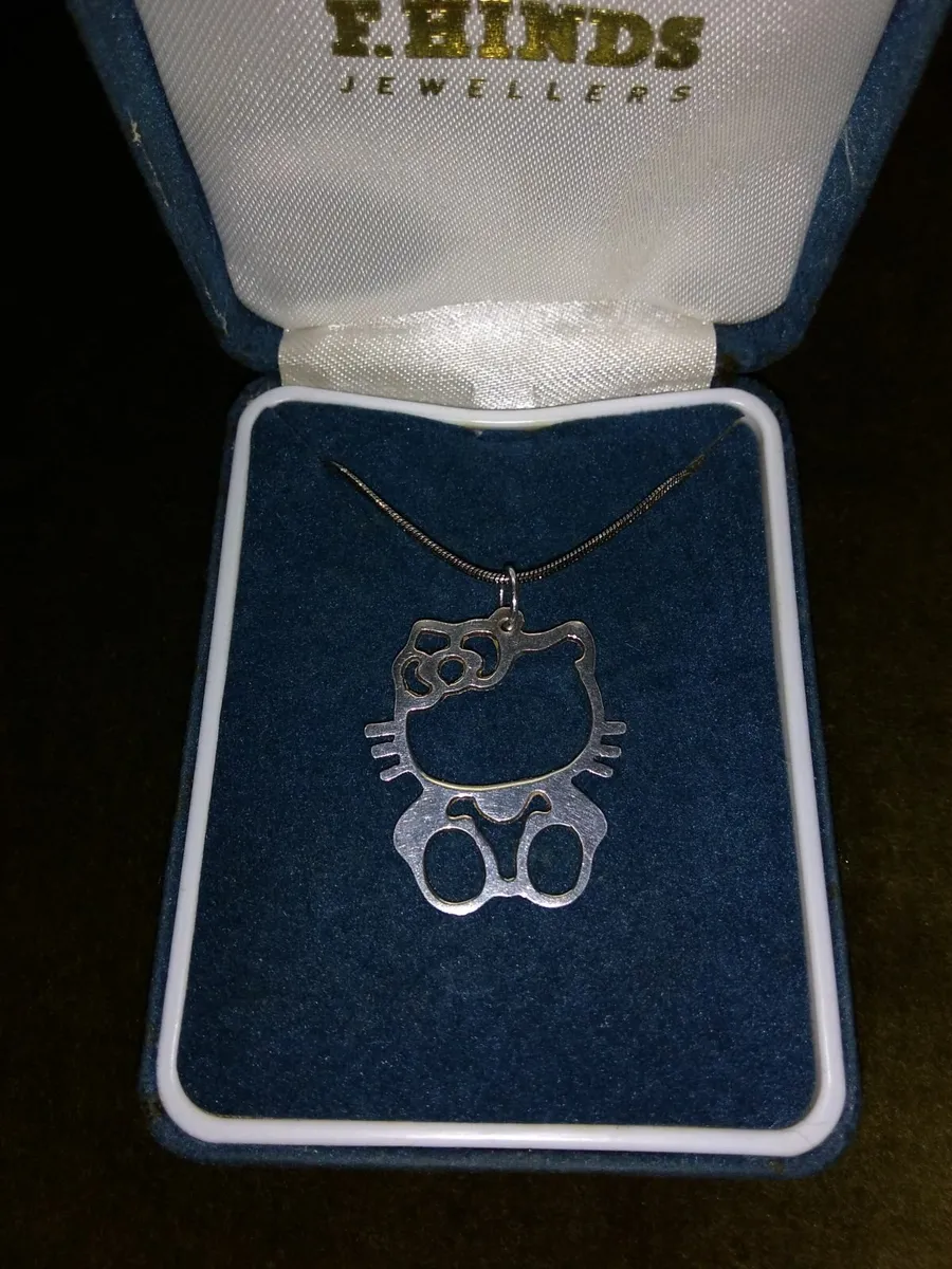 Vintage 925 Silver Hello Kitty Necklace - Image 1