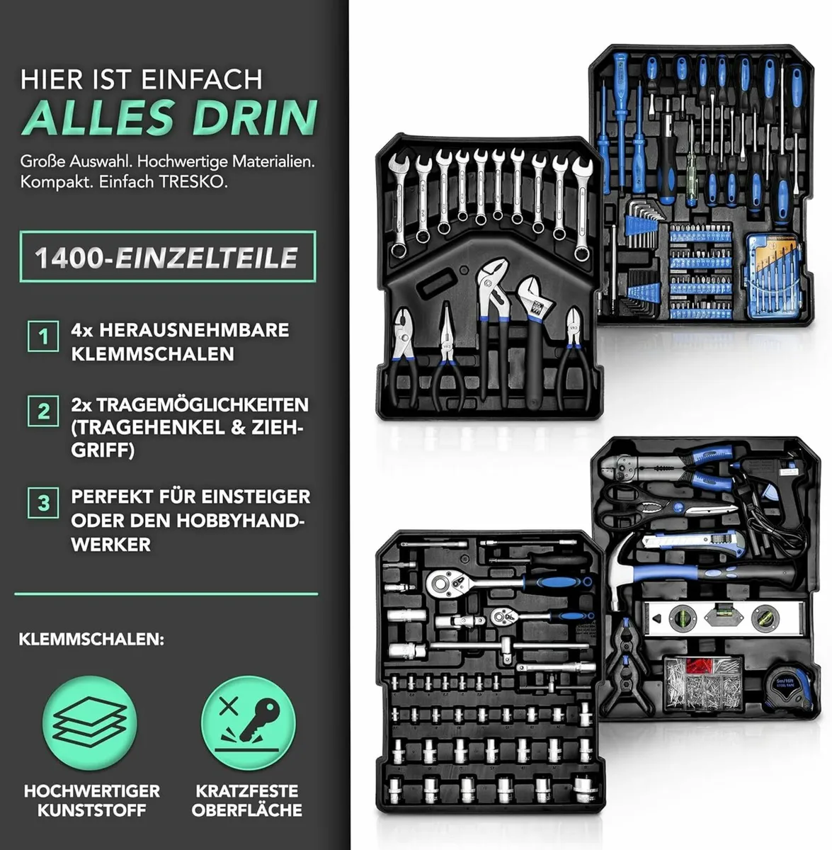 Tool trolley set with 1400 Tools Tool box - Image 3
