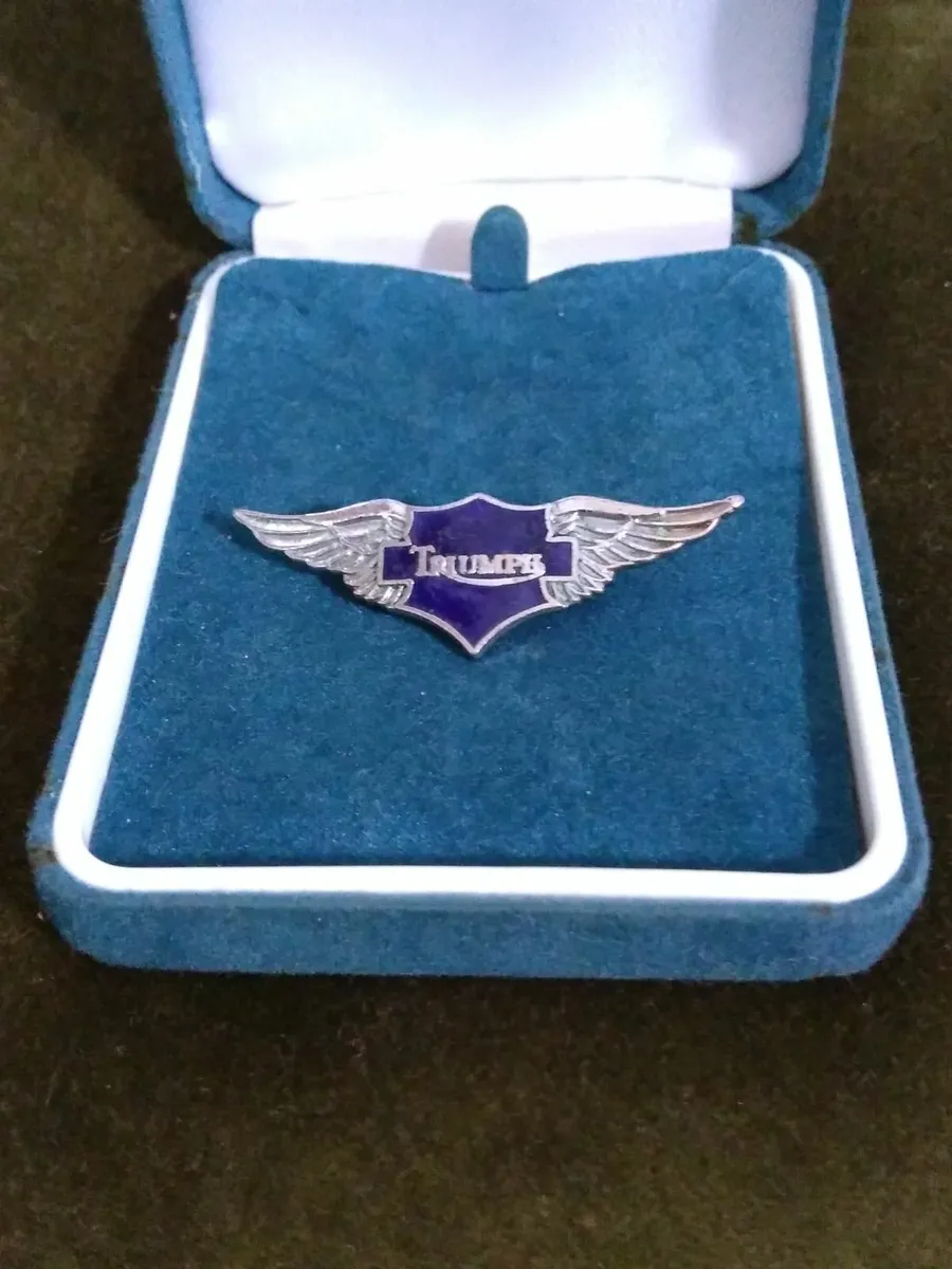Antique Triumph Motorcycles Pin Badge Brooch - Image 1