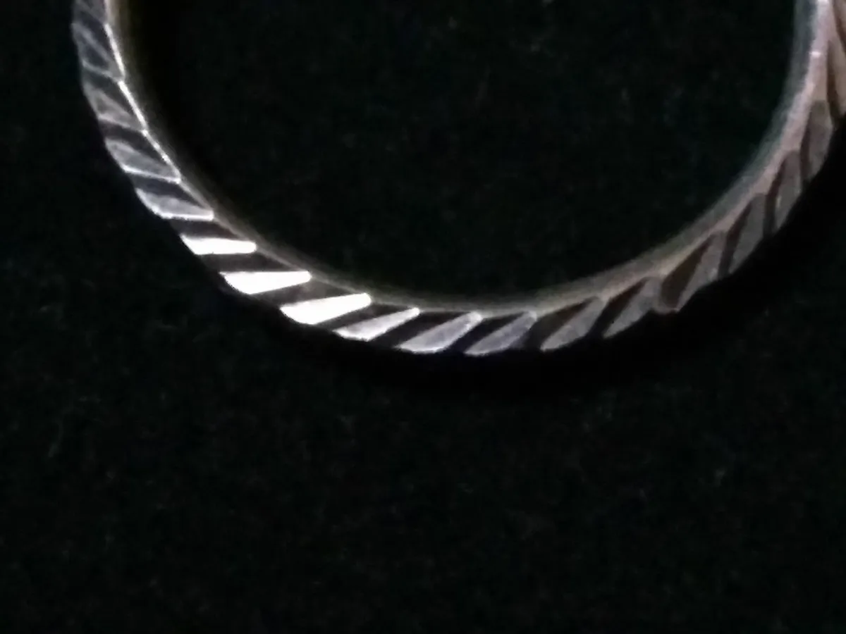 Vintage 925 Silver Fancy Creole Hoop Earrings - Image 2