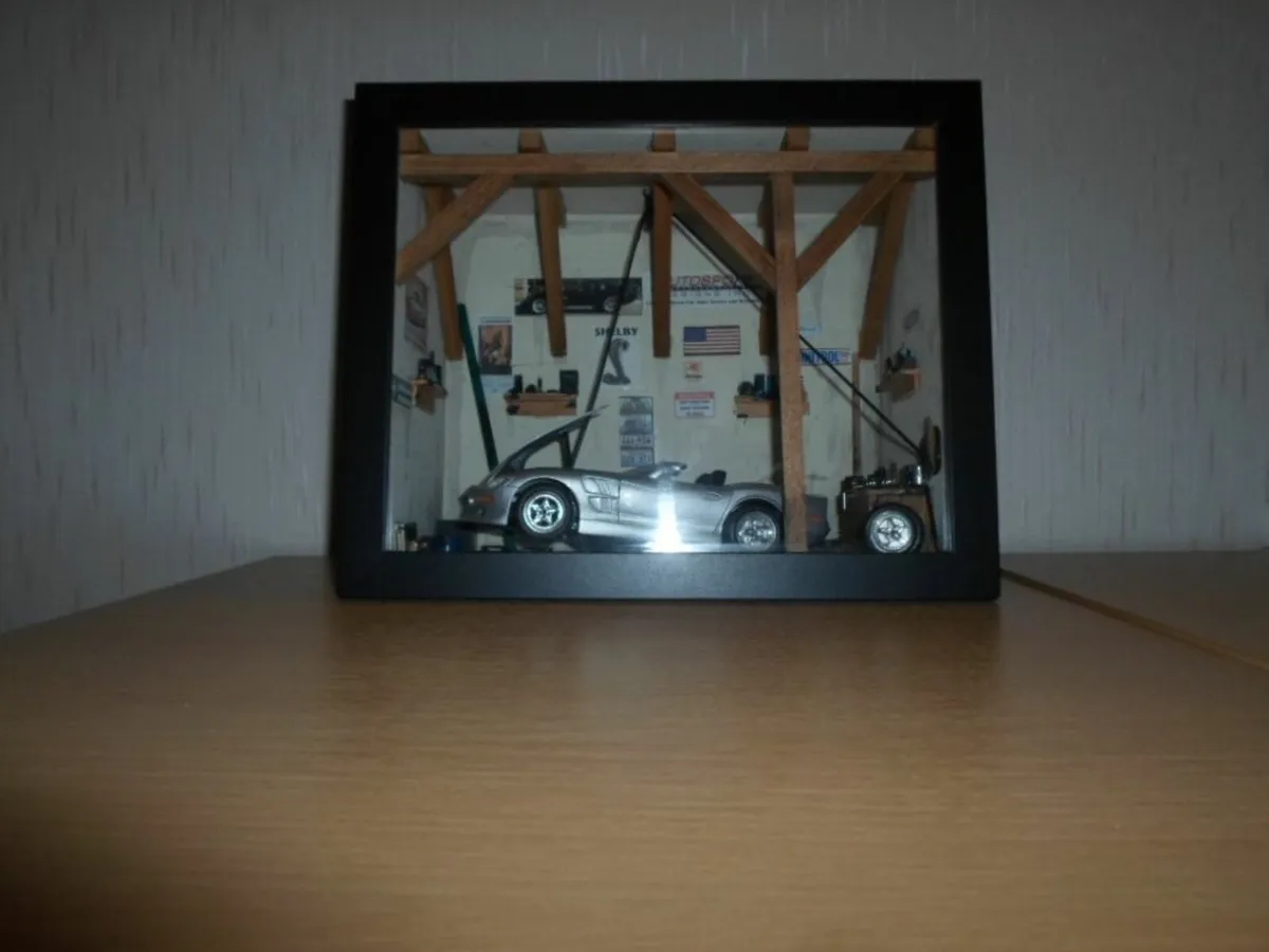 Model Car Garage Shelby GT1 Silver Unique Gift - Image 1