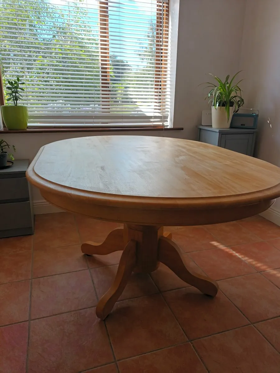 WOODEN pedestal table for sale. - Image 2