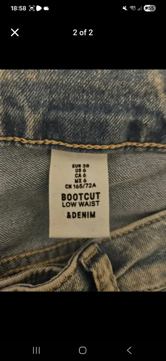 Light Blue Bootcut Jeans - Size 10 - Image 2