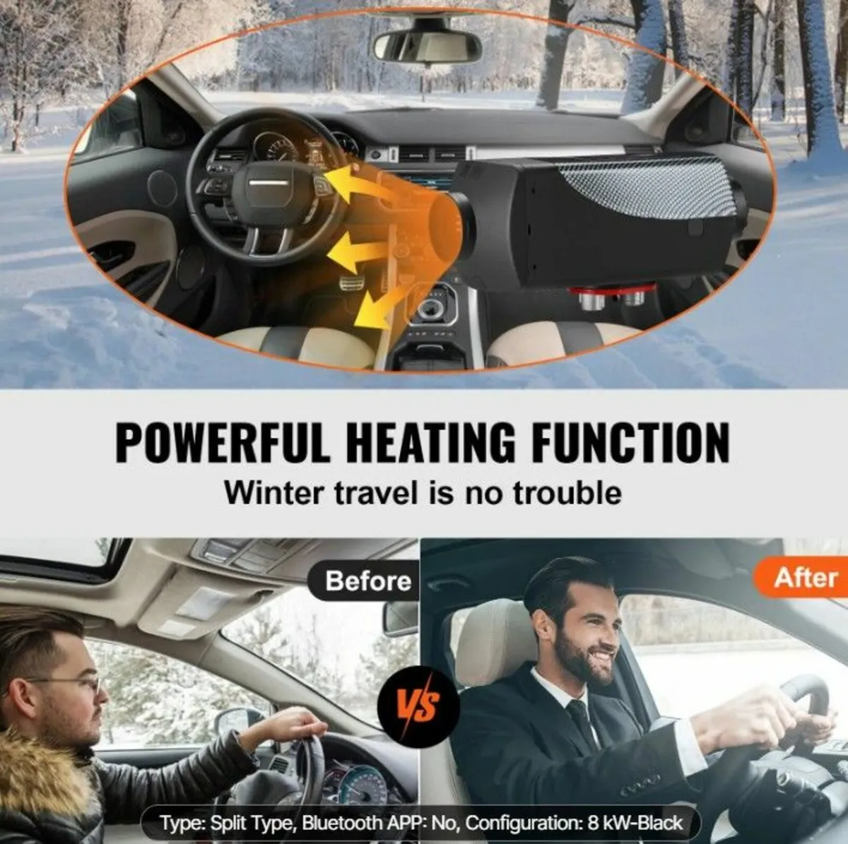 12V 8KW Diesel Air Heater With LCD Display - Image 2