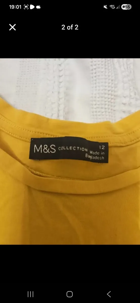 M&S Collection Yellow Graphic T-Shirt - Size 12 - Image 2