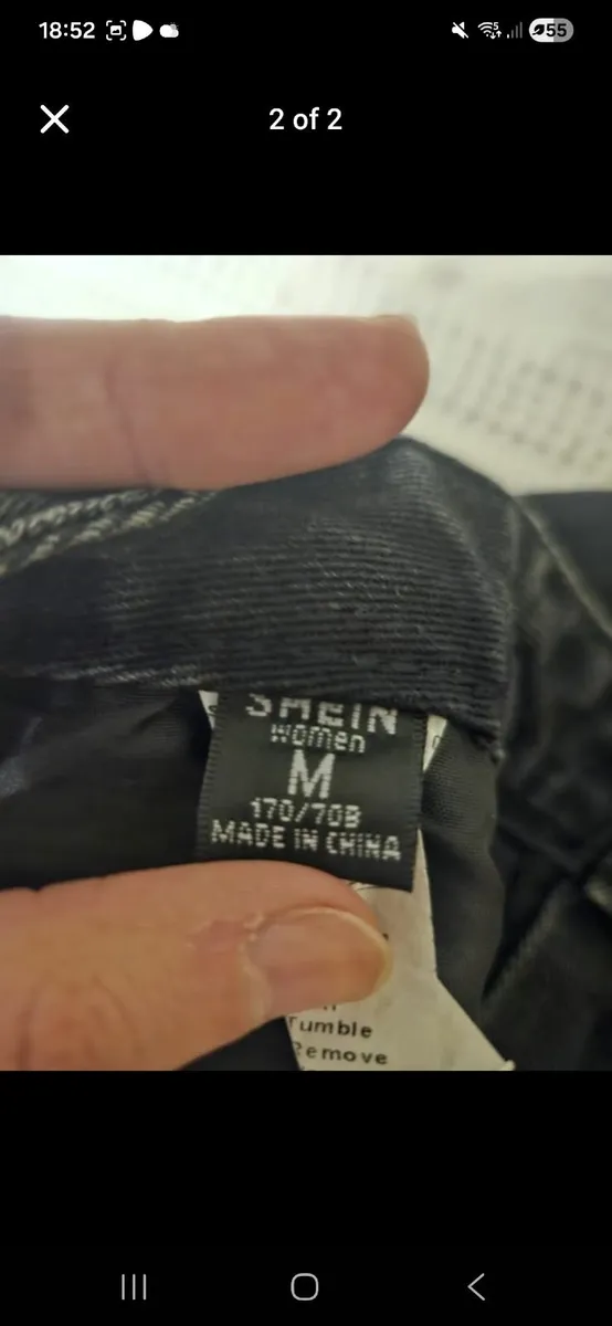 Shein Black Ripped Jeans - Size M - Image 2