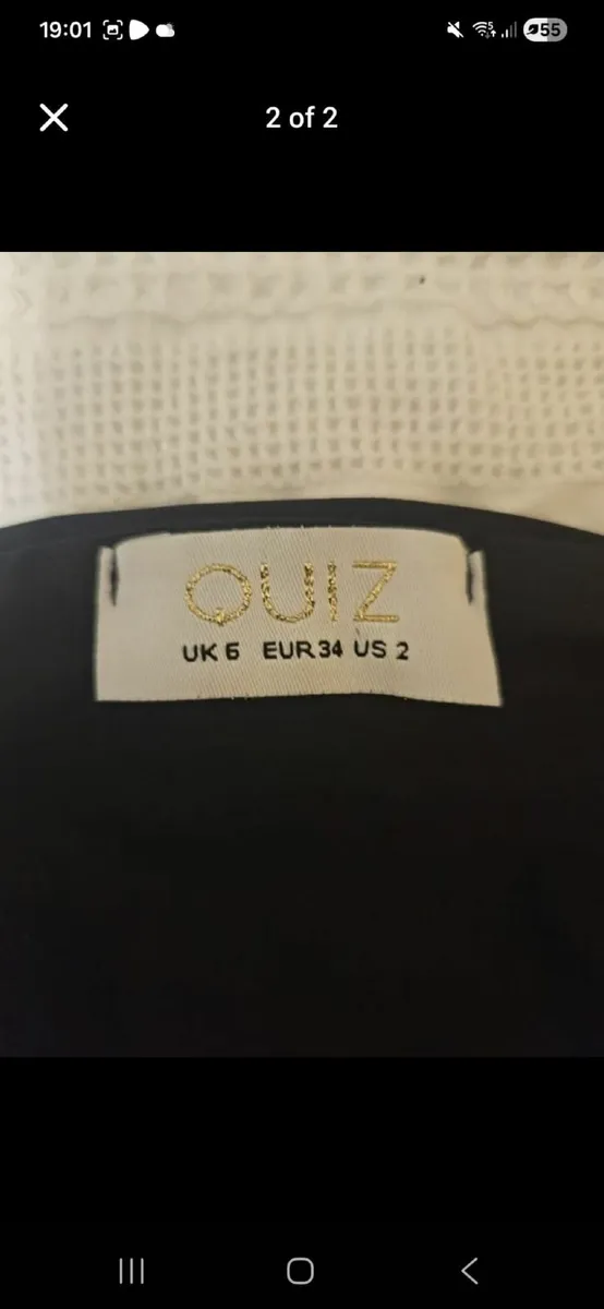 Quiz Black Off-Shoulder Crop Top - Size 8 - Image 2